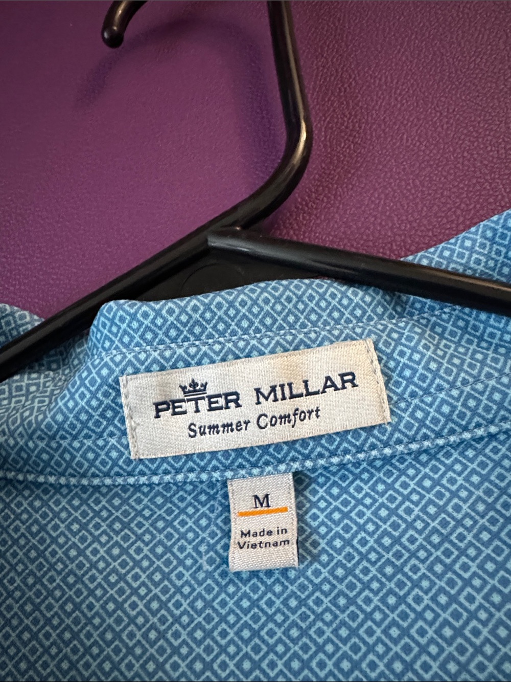 Peter Millar Men’s Sky Blue Performance Polo with Embroidered Crest - Picture 2 of 5